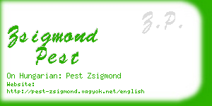 zsigmond pest business card